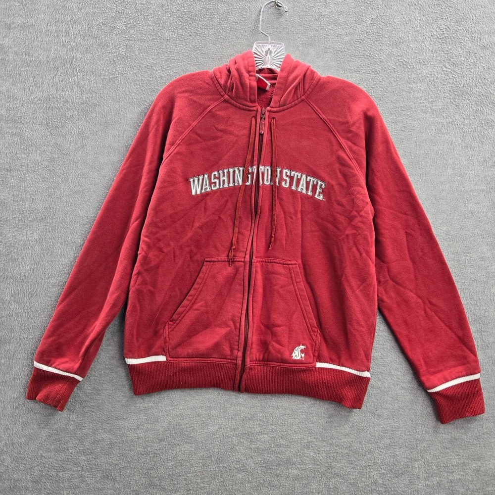 VINTAGE Washington State Cougars Women Sweatshirt L Red‎ Hoodie Logo Nike Y2K